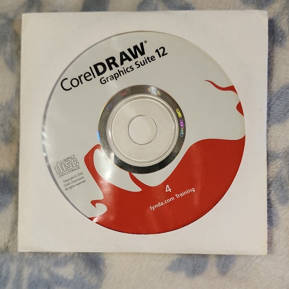 Corel CorelDRAW Graphics Suite 12 Graphics Editing CD Lynda.com Training Disc 4